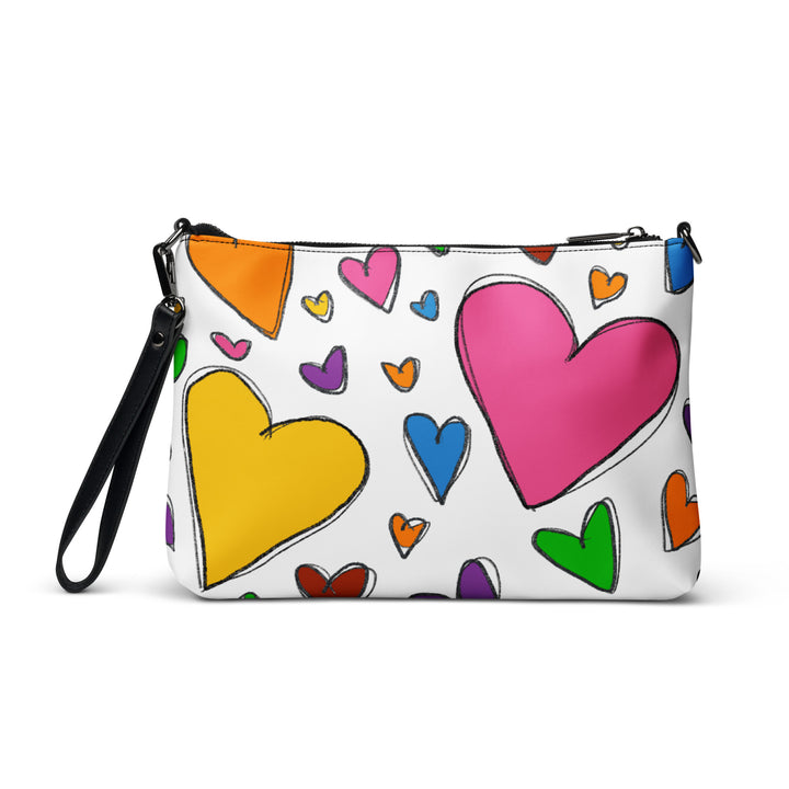 Large Sketch Hearts Crossbody bag