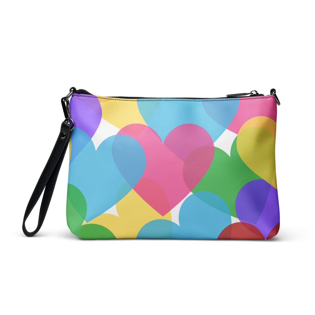 Large Colorful Hearts Crossbody bag