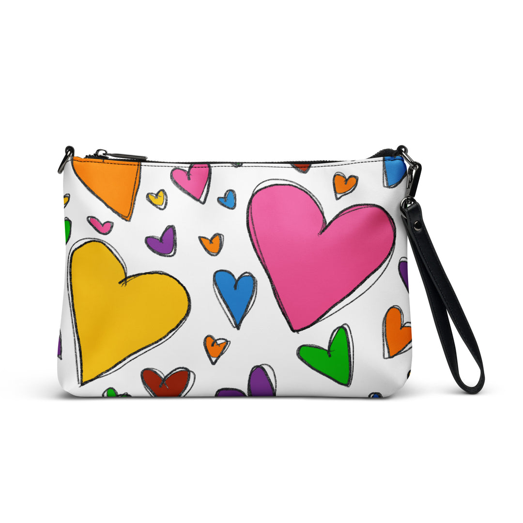 Large Sketch Hearts Crossbody bag