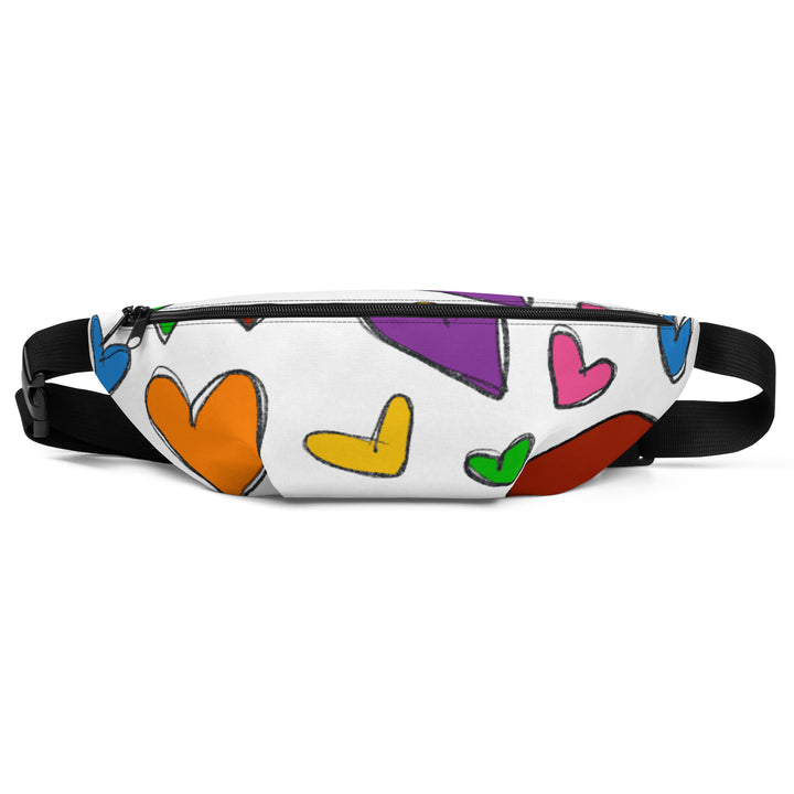 Large Sketch Hearts Fanny Pack