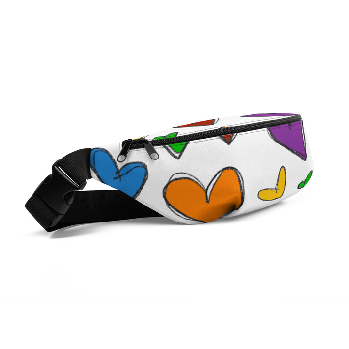 Large Sketch Hearts Fanny Pack