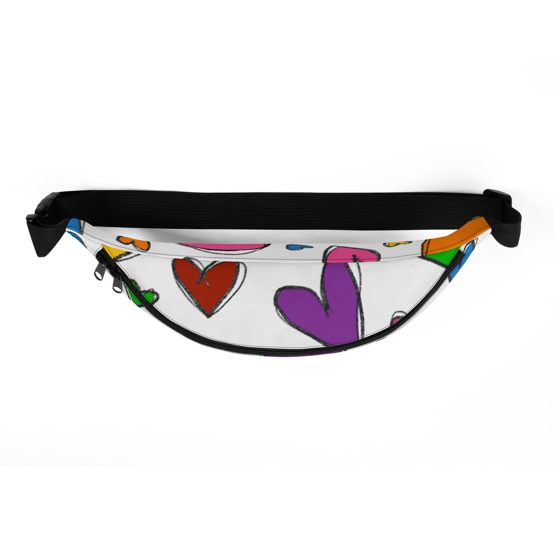 Large Sketch Hearts Fanny Pack