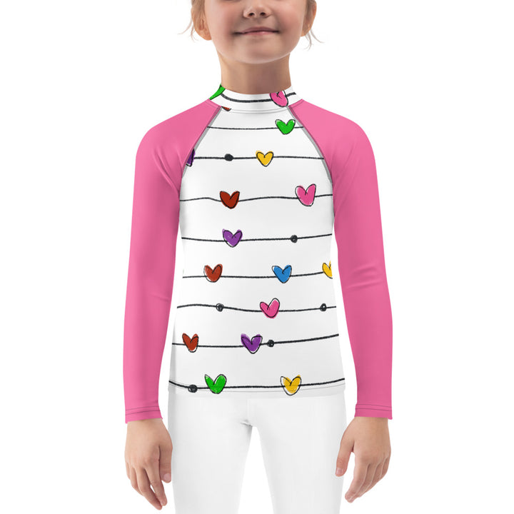 Stringed Hearts Kids Rash Guard