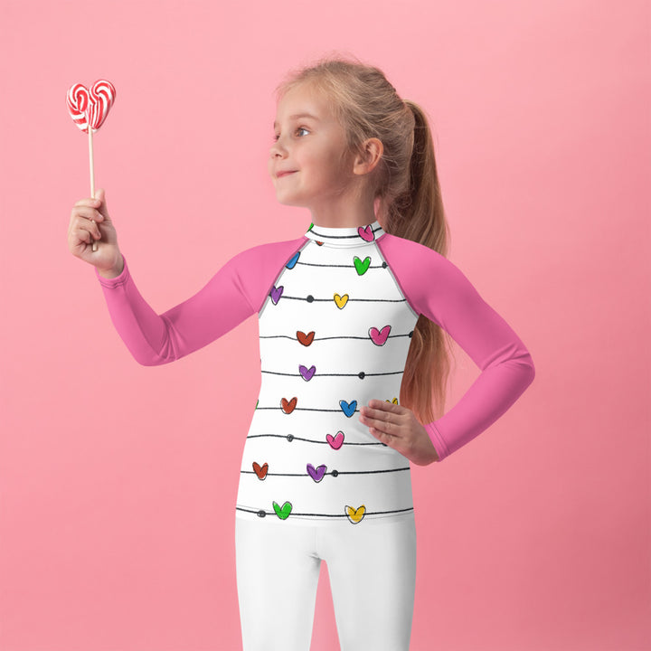 Stringed Hearts Kids Rash Guard