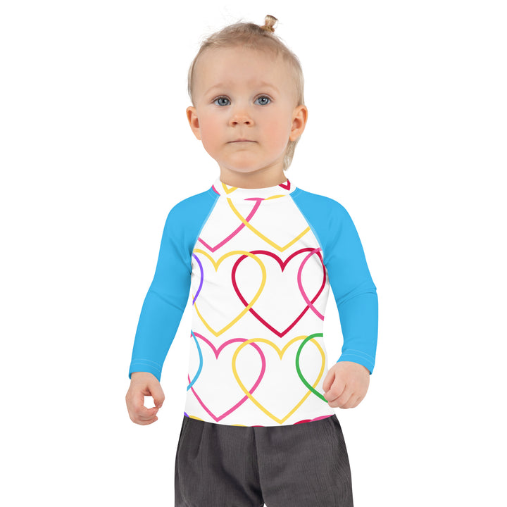 Symmetrical Hearts Kids Rash Guard