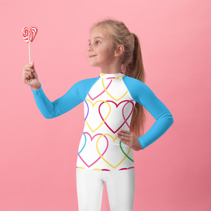 Symmetrical Hearts Kids Rash Guard