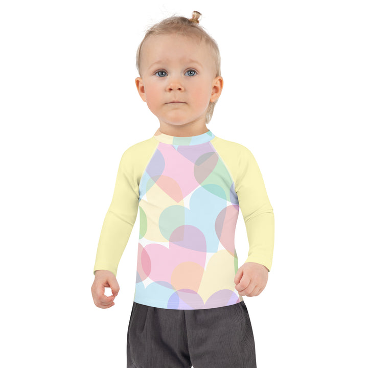 Pastel Hearts Kids Rash Guard