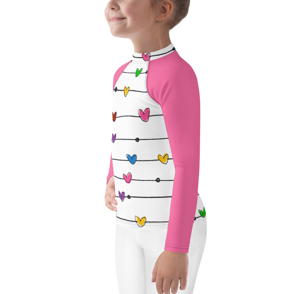 Stringed Hearts Kids Rash Guard