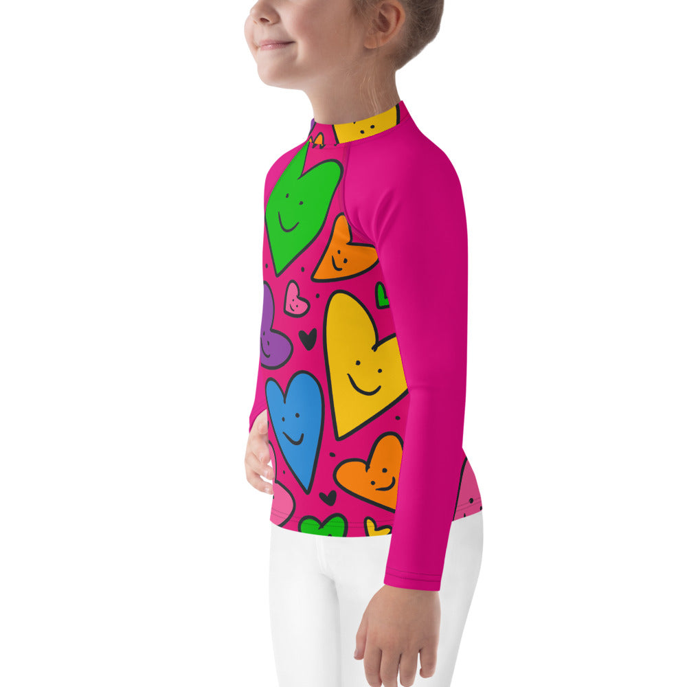 Happy Hearts Kids Rash Guard