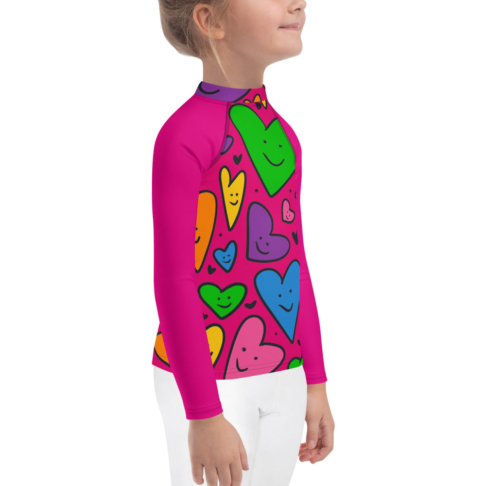 Happy Hearts Kids Rash Guard