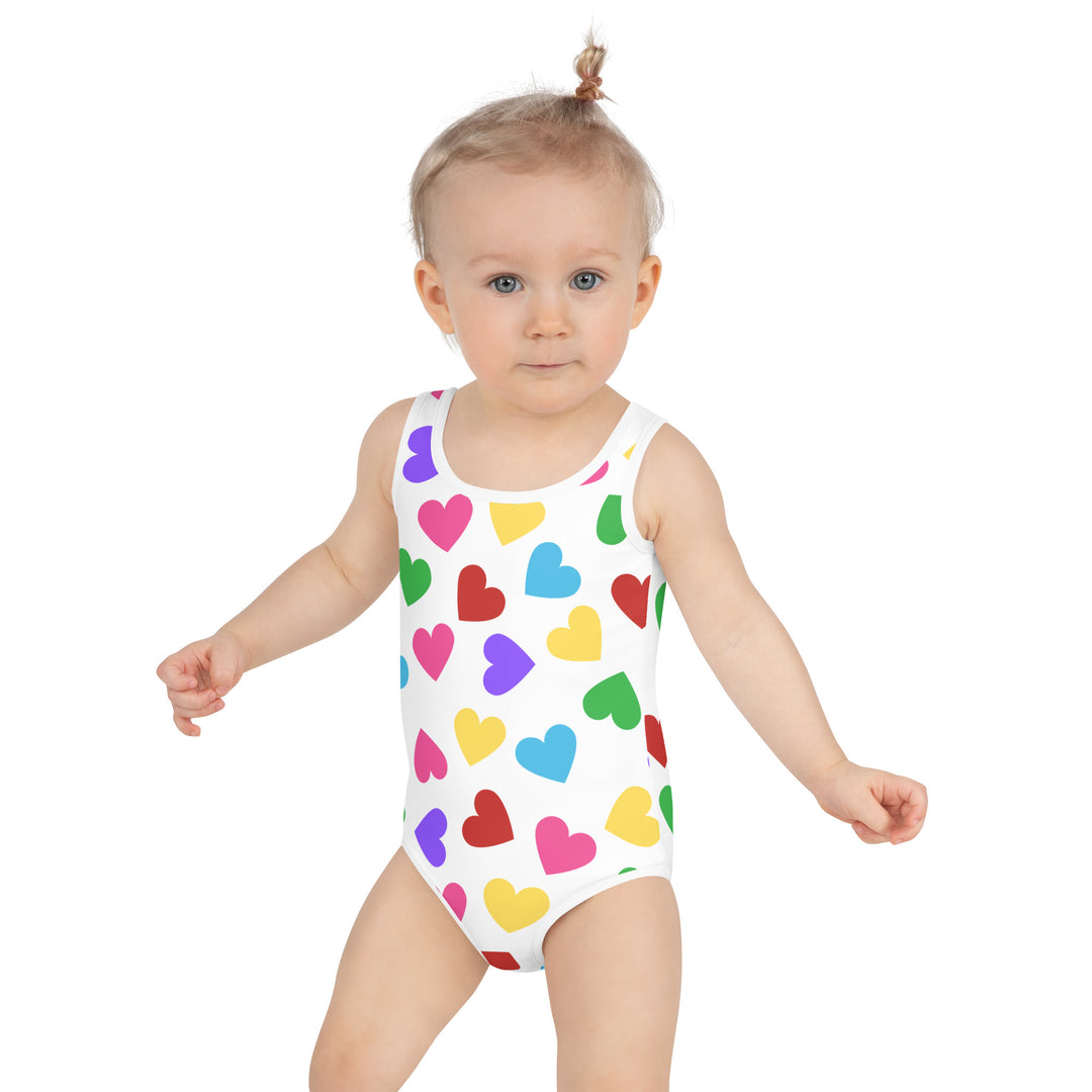 Baby Hearts All-Over Print Kids Swimsuit