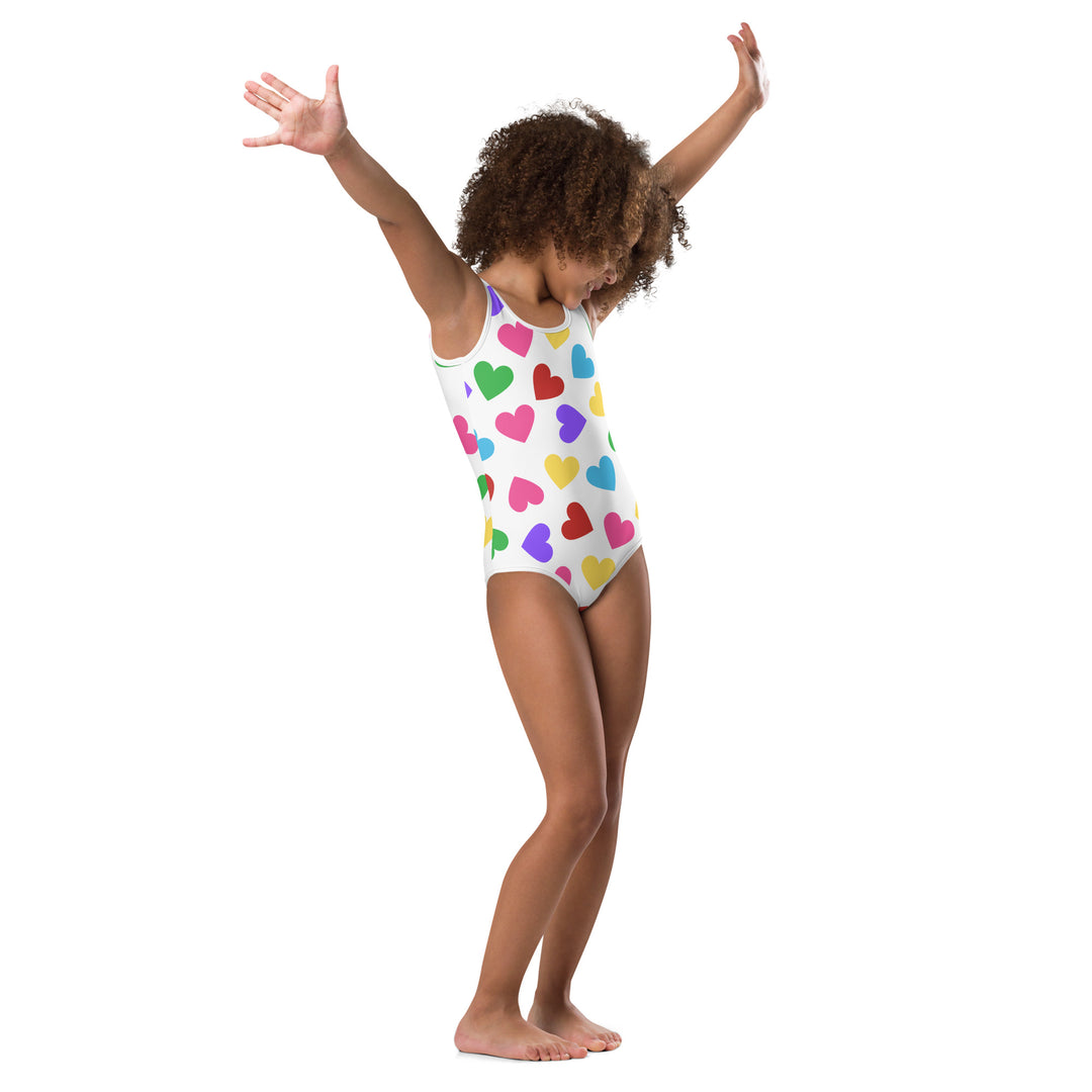 Baby Hearts All-Over Print Kids Swimsuit