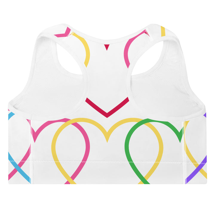 Symmetrical Hearts Padded Sports Bra