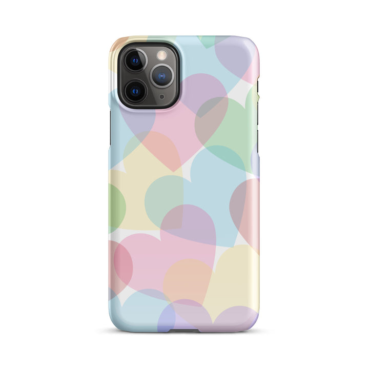 Pastel Overlapping Hearts Snap iPhone® Case