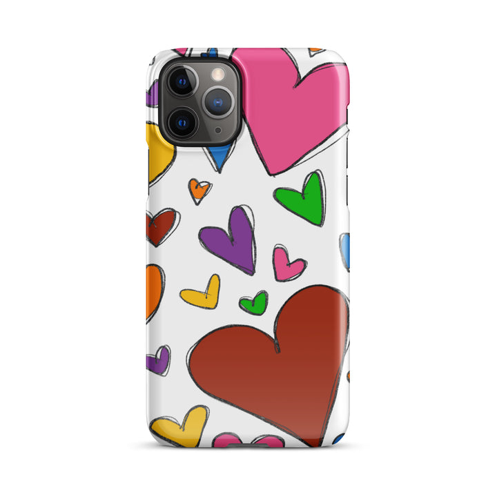 Large Sketch Hearts Snap iPhone® Case