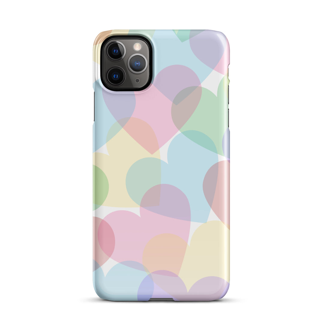 Pastel Overlapping Hearts Snap iPhone® Case