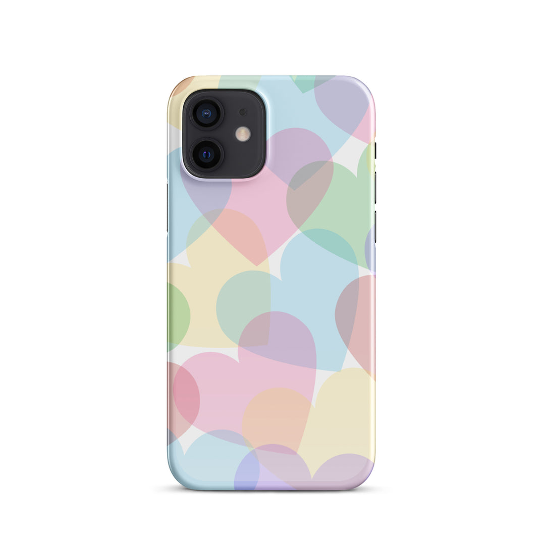 Pastel Overlapping Hearts Snap iPhone® Case