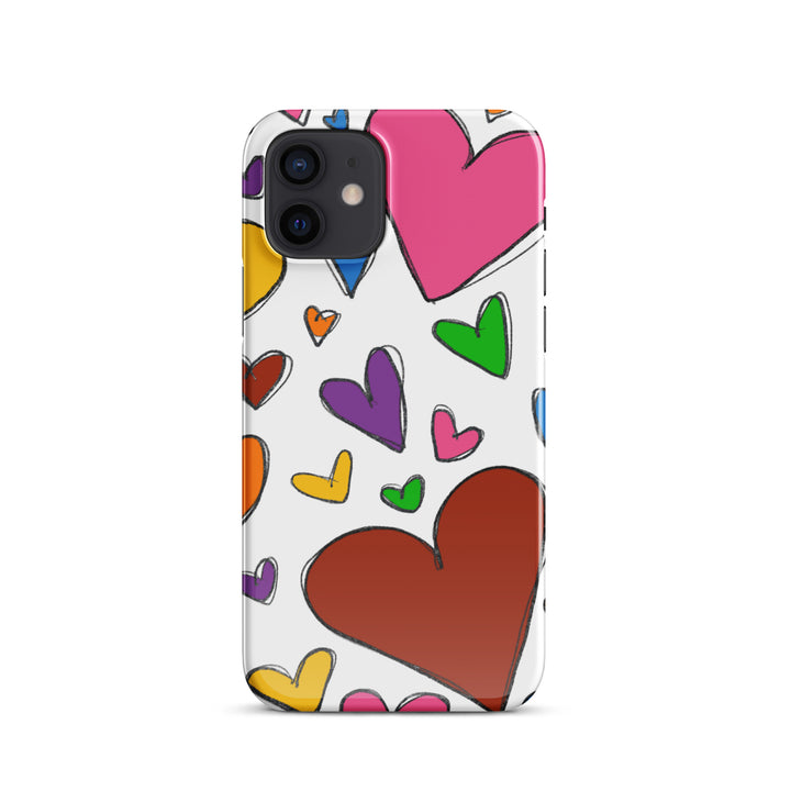 Large Sketch Hearts Snap iPhone® Case