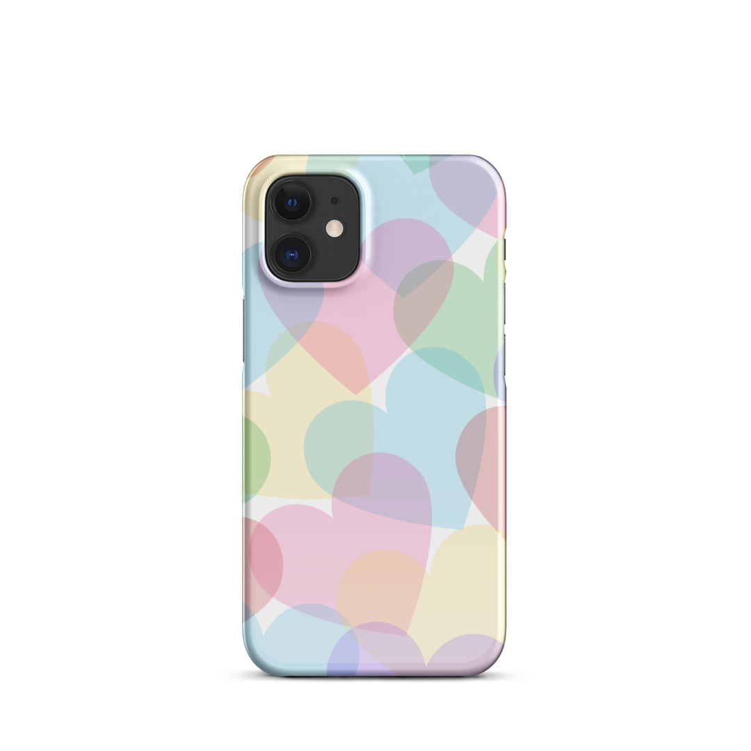 Pastel Overlapping Hearts Snap iPhone® Case