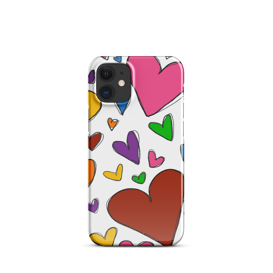 Large Sketch Hearts Snap iPhone® Case