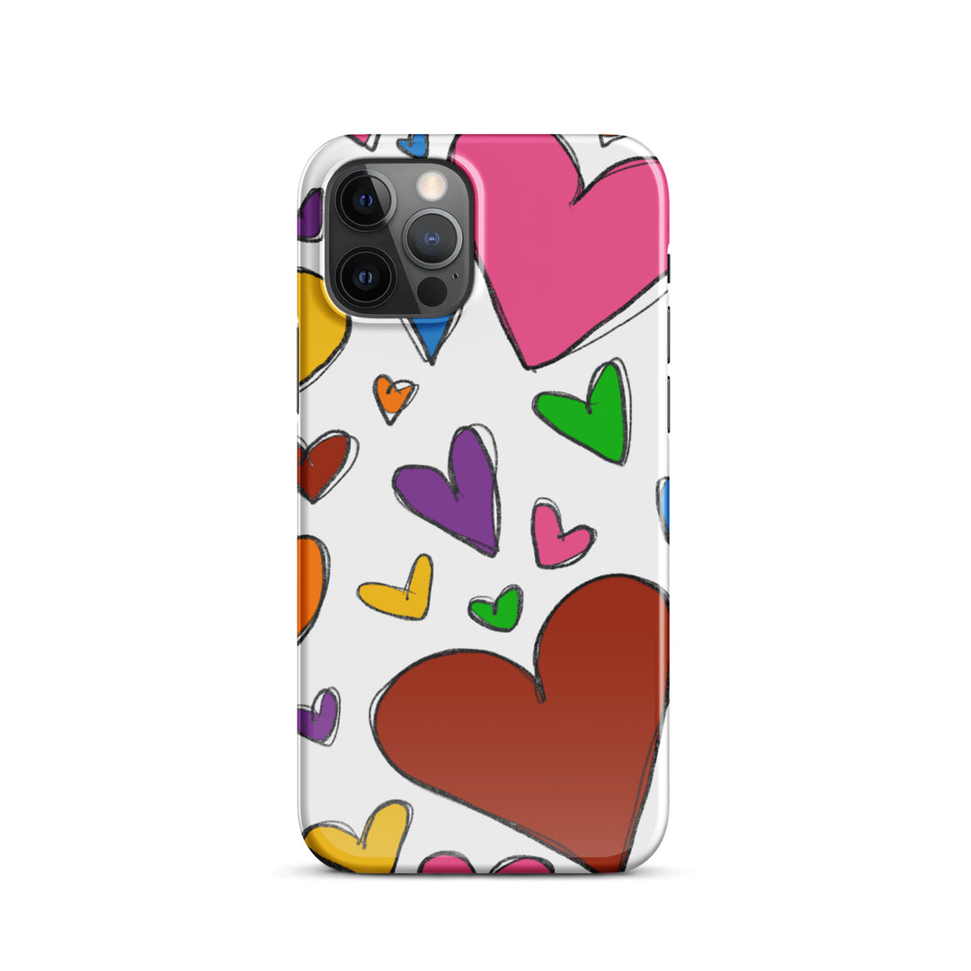 Large Sketch Hearts Snap iPhone® Case