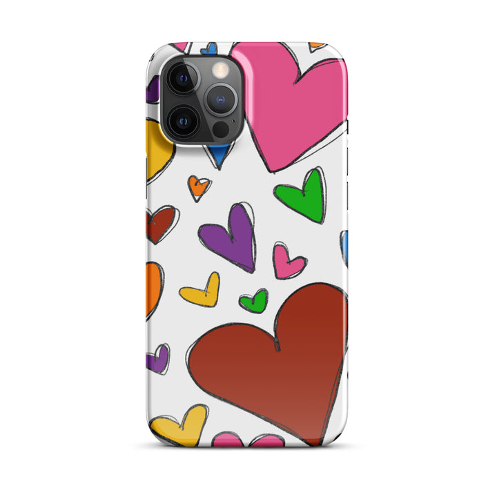 Large Sketch Hearts Snap iPhone® Case