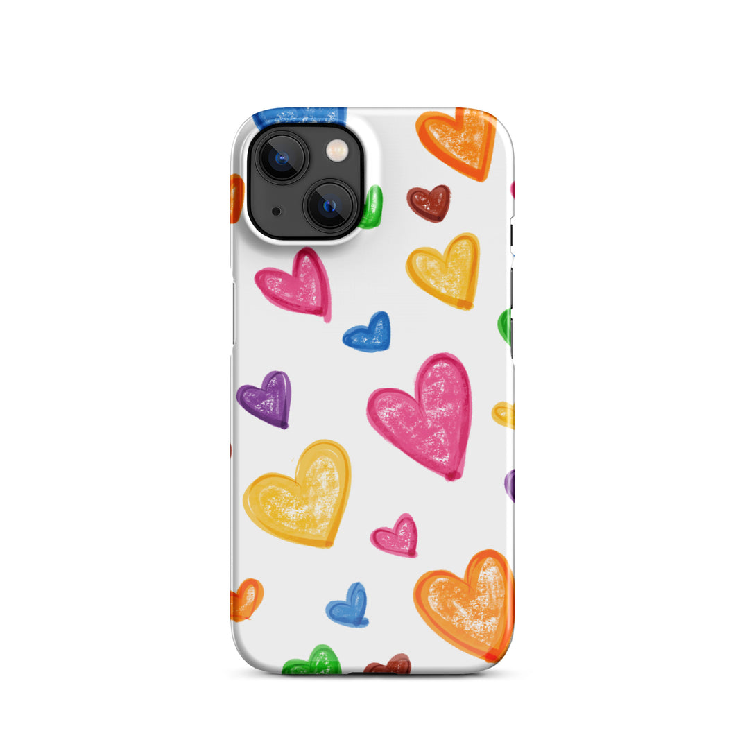 Crayon Hearts Snap iPhone® Case