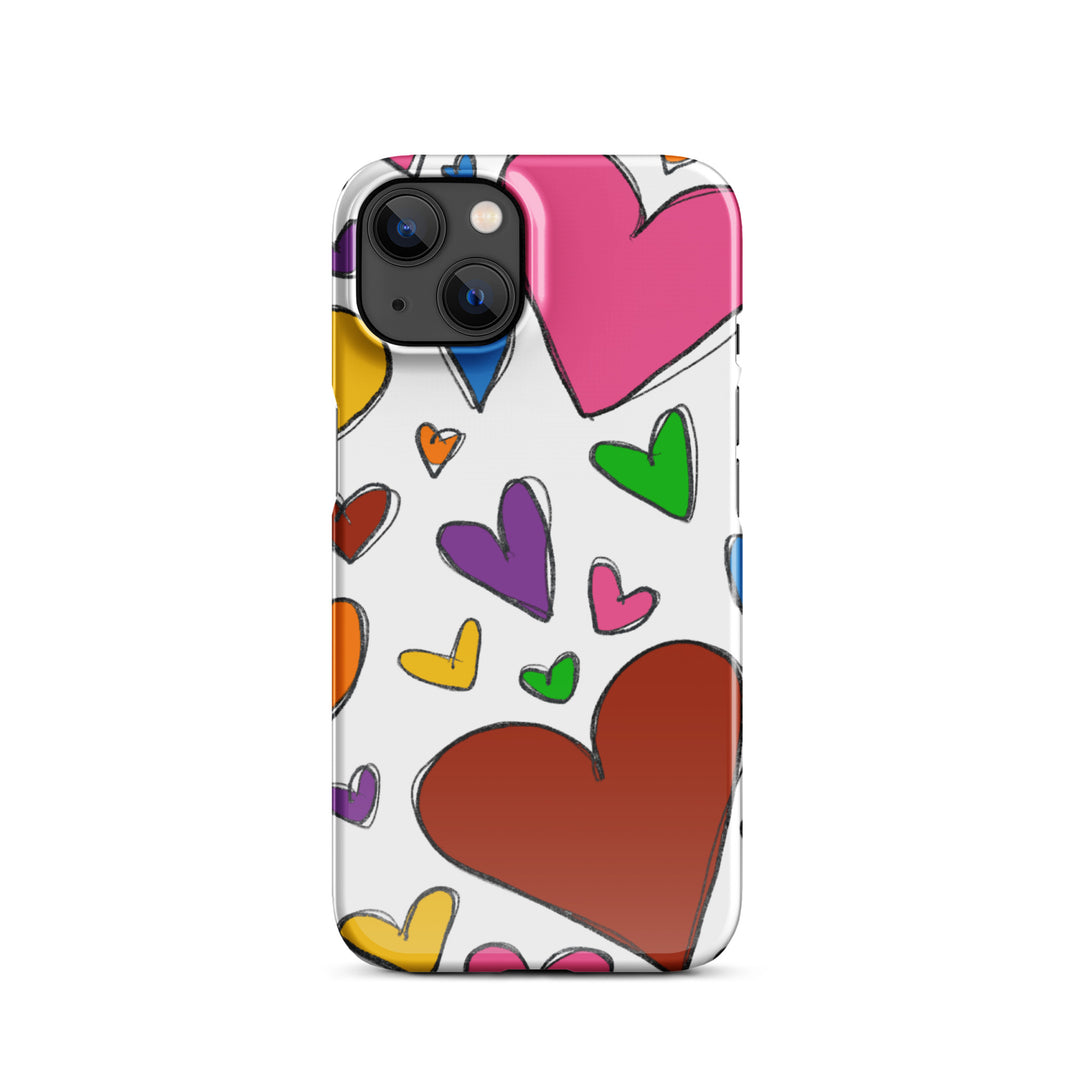 Large Sketch Hearts Snap iPhone® Case