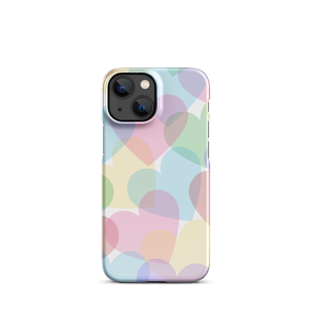 Pastel Overlapping Hearts Snap iPhone® Case