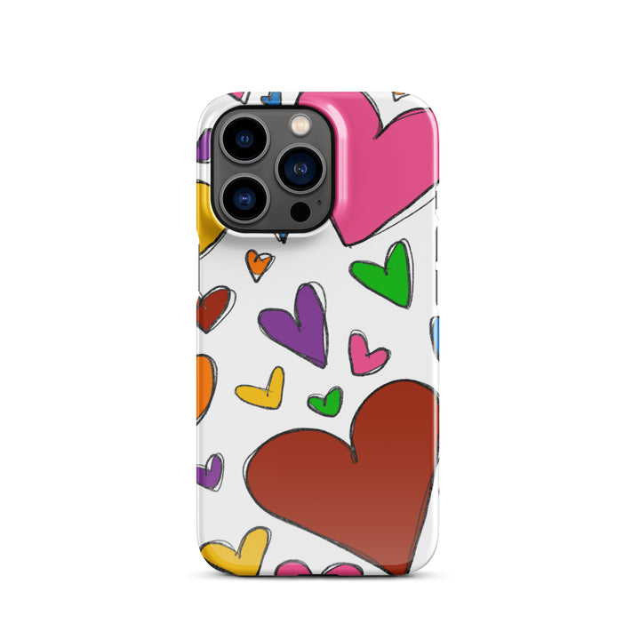 Large Sketch Hearts Snap iPhone® Case