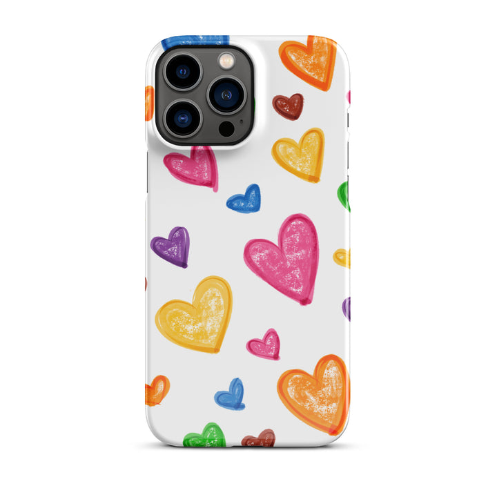 Crayon Hearts Snap iPhone® Case