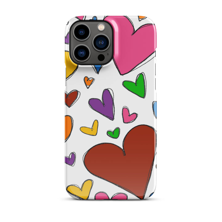 Large Sketch Hearts Snap iPhone® Case