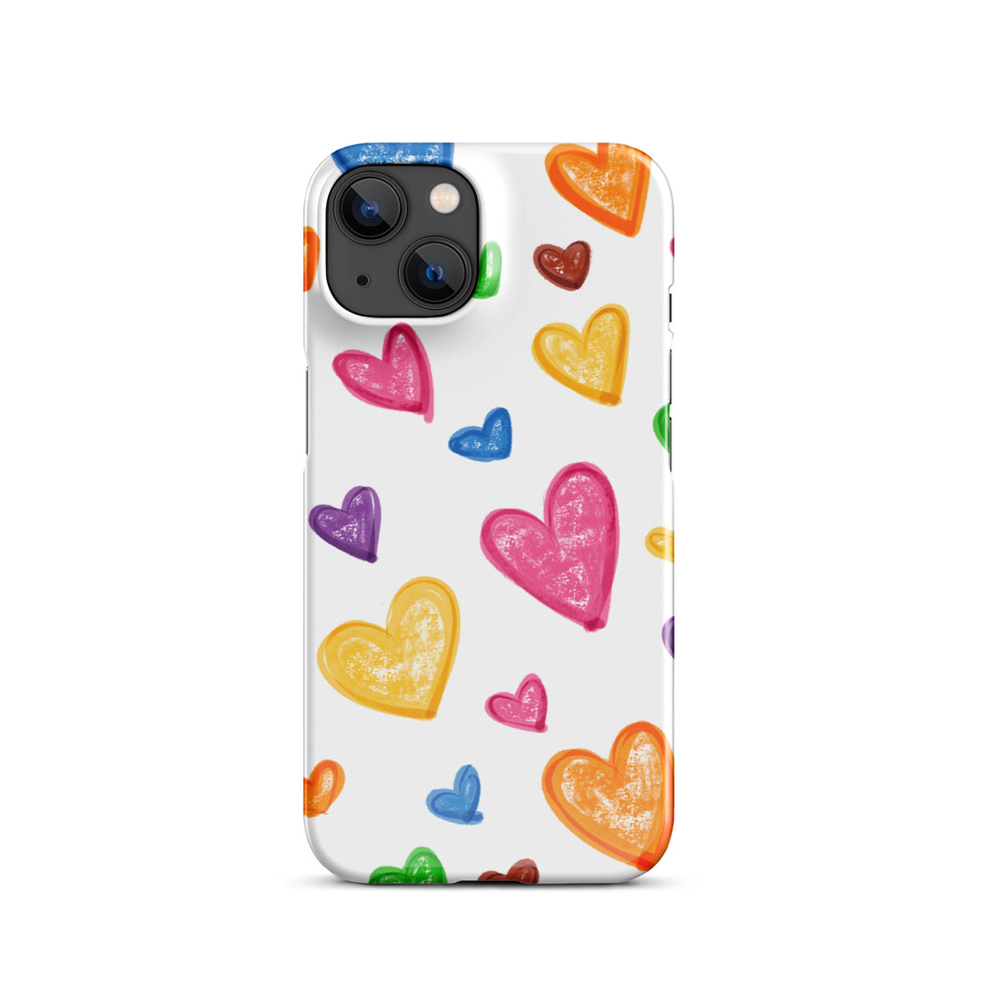 Crayon Hearts Snap iPhone® Case