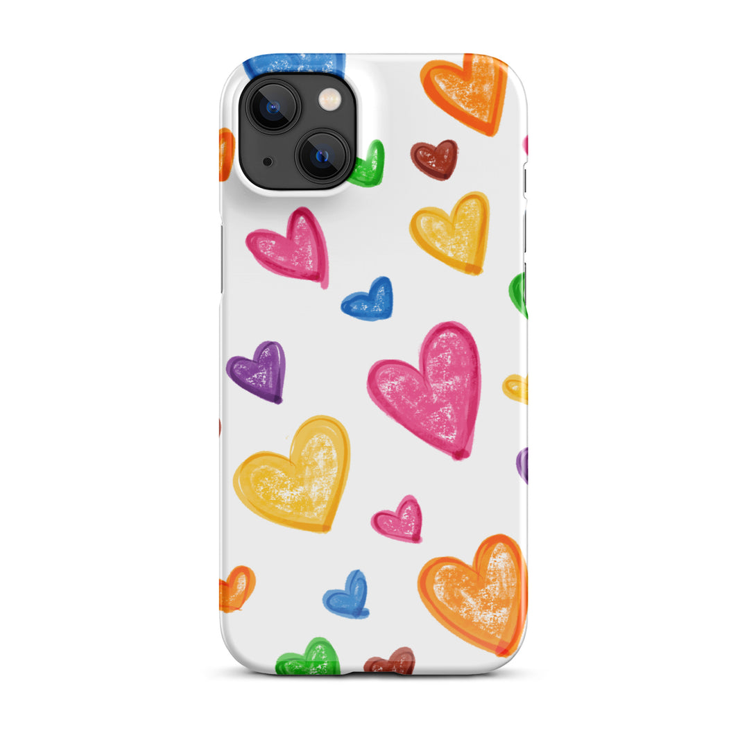 Crayon Hearts Snap iPhone® Case