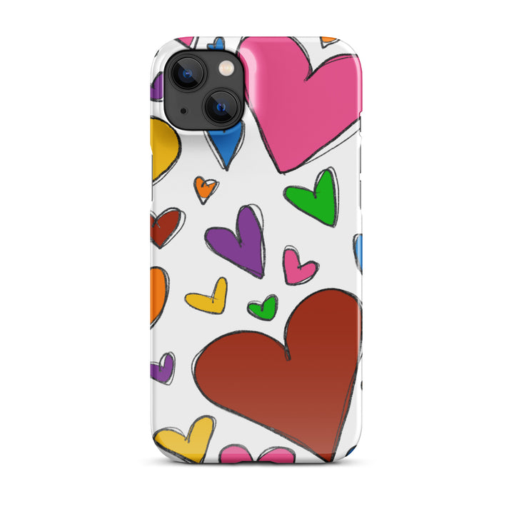 Large Sketch Hearts Snap iPhone® Case