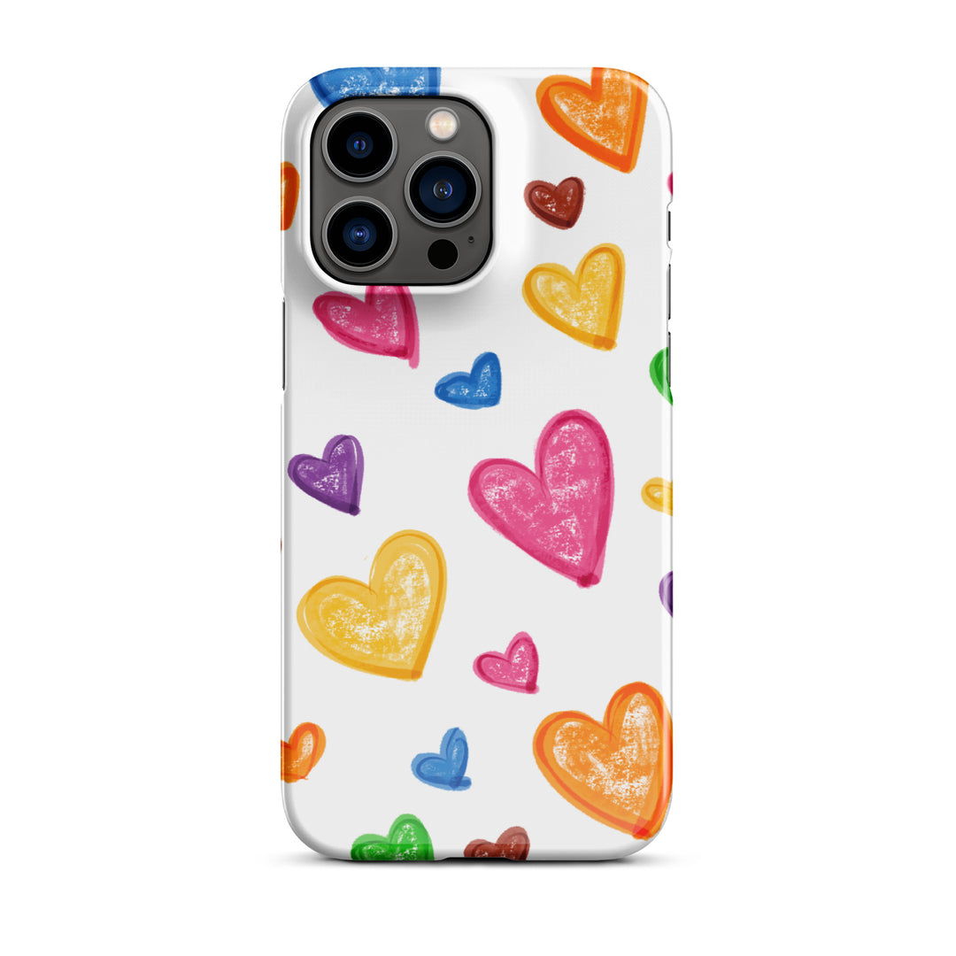 Crayon Hearts Snap iPhone® Case