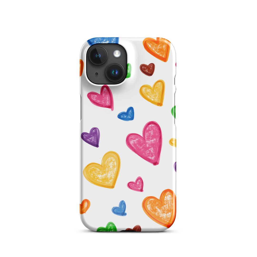 Crayon Hearts Snap iPhone® Case