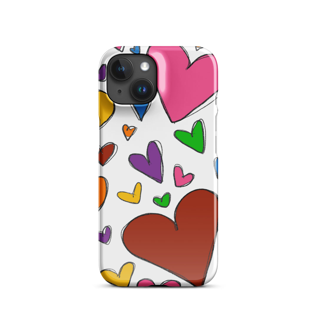 Large Sketch Hearts Snap iPhone® Case