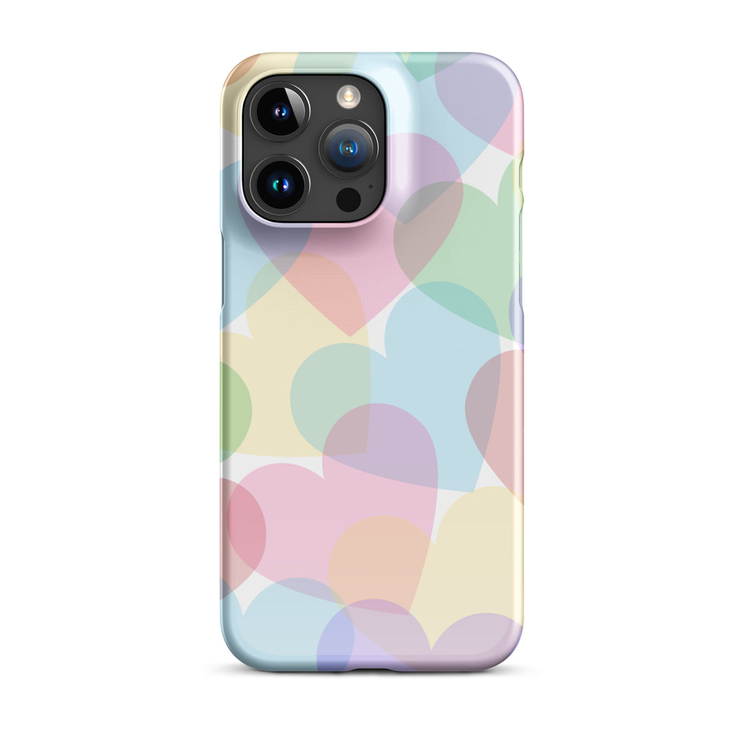 Pastel Overlapping Hearts Snap iPhone® Case