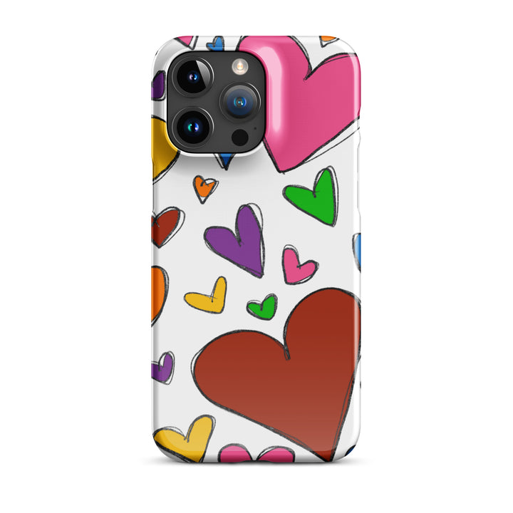 Large Sketch Hearts Snap iPhone® Case