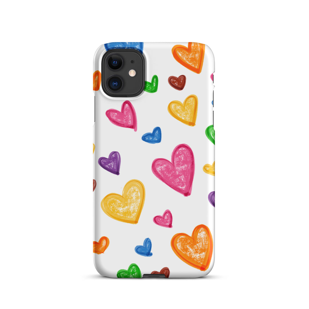 Crayon Hearts Snap iPhone® Case