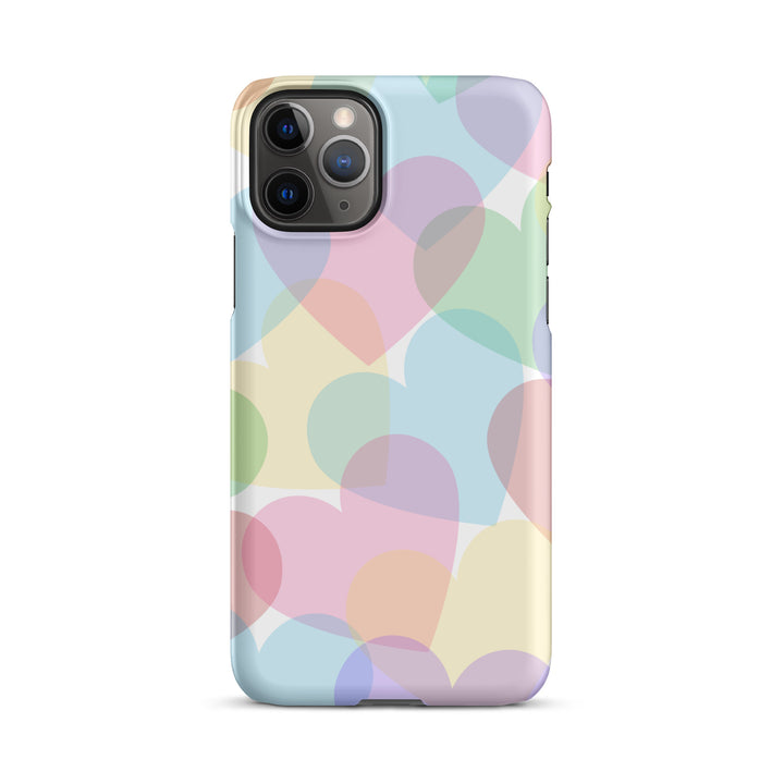 Pastel Overlapping Hearts Snap iPhone® Case