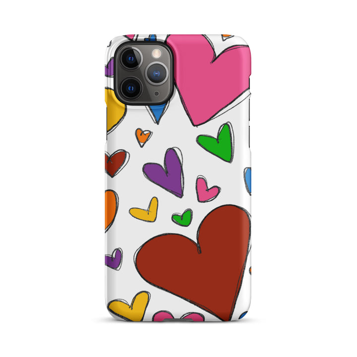 Large Sketch Hearts Snap iPhone® Case