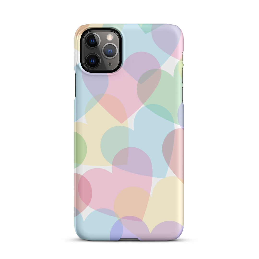 Pastel Overlapping Hearts Snap iPhone® Case