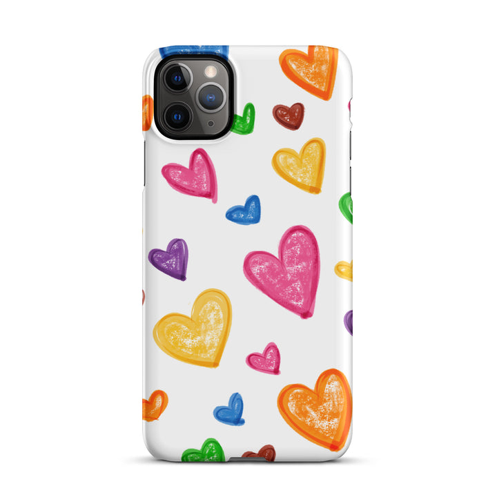 Crayon Hearts Snap iPhone® Case