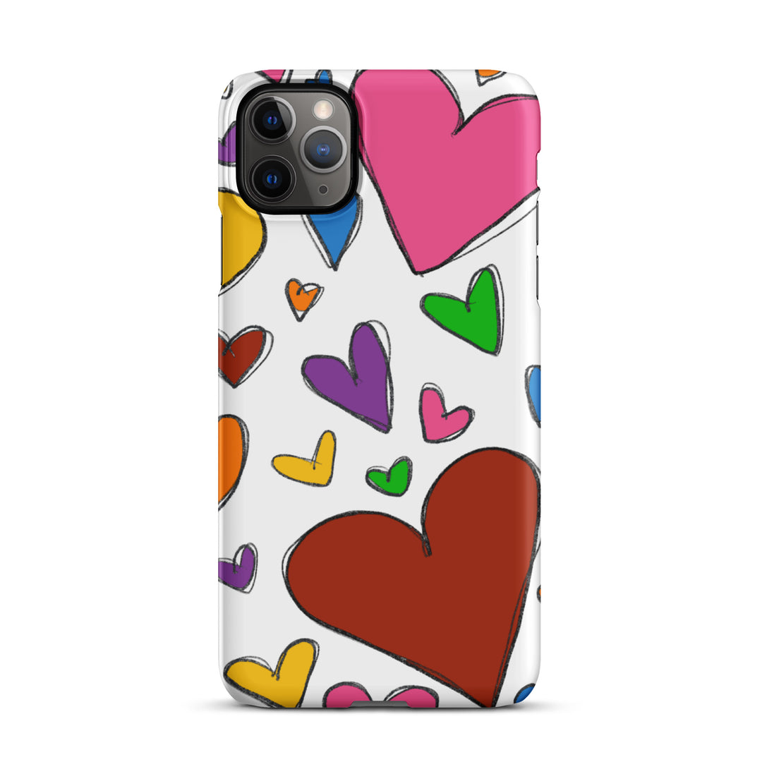 Large Sketch Hearts Snap iPhone® Case