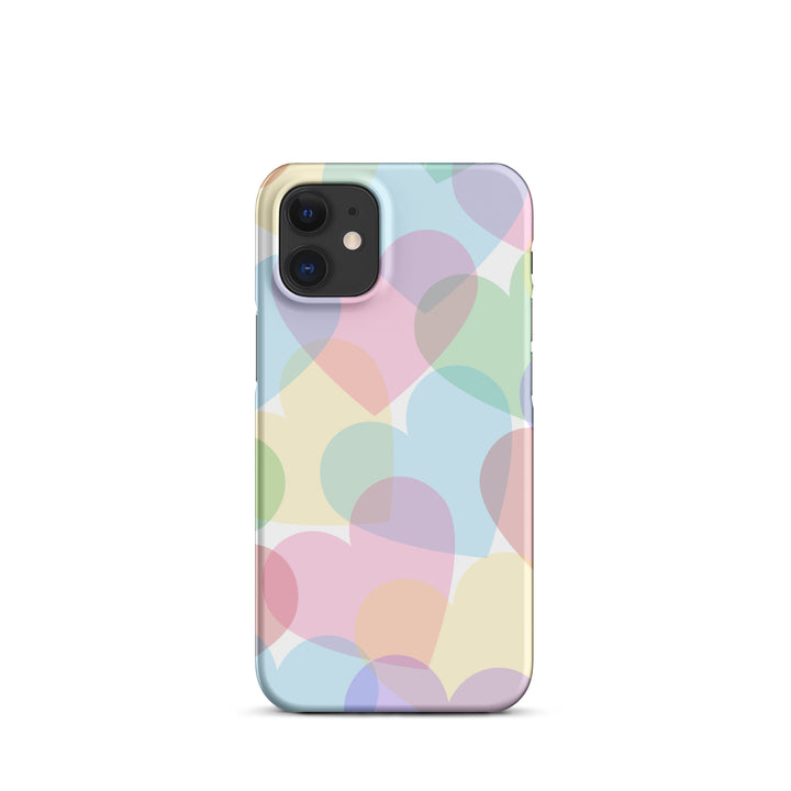 Pastel Overlapping Hearts Snap iPhone® Case