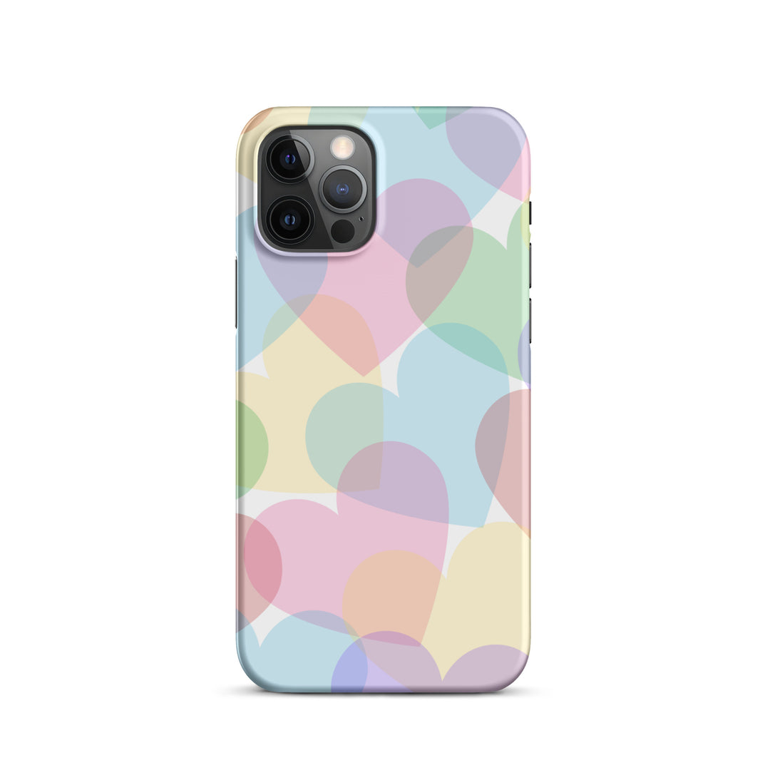 Pastel Overlapping Hearts Snap iPhone® Case