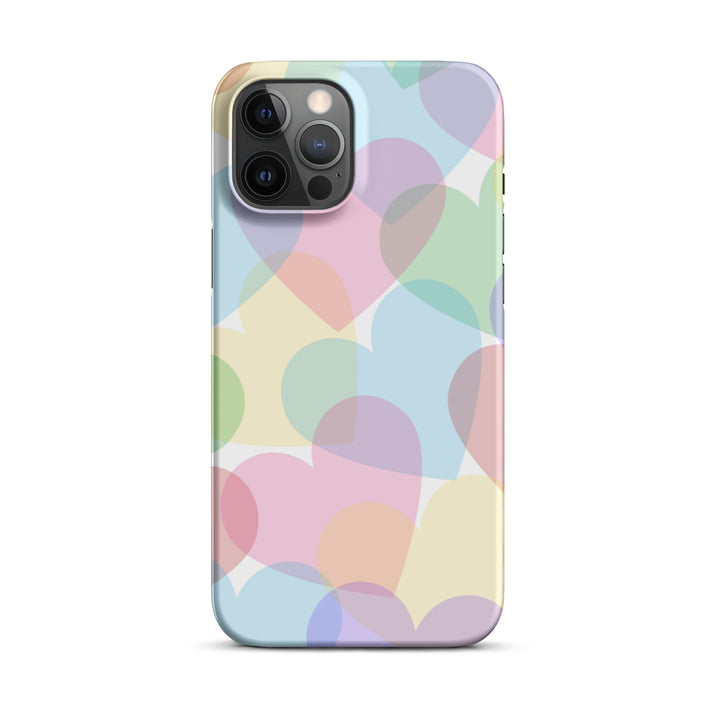 Pastel Overlapping Hearts Snap iPhone® Case