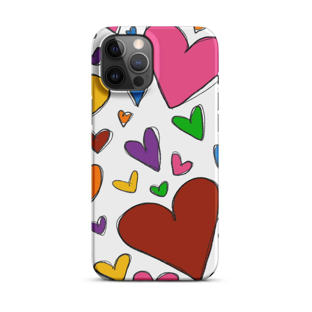 Large Sketch Hearts Snap iPhone® Case